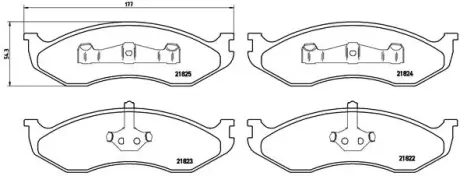 Тормозні (гальмівні) колодки Brembo P37 004