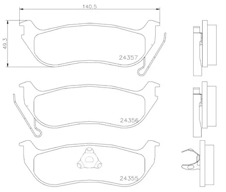 Тормозні (гальмівні) колодки Brembo P37 009 (фото 1)