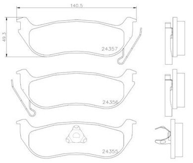 Тормозні (гальмівні) колодки brembo P37 009 на Jeep Wrangler