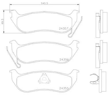 Тормозні (гальмівні) колодки Brembo P37 009