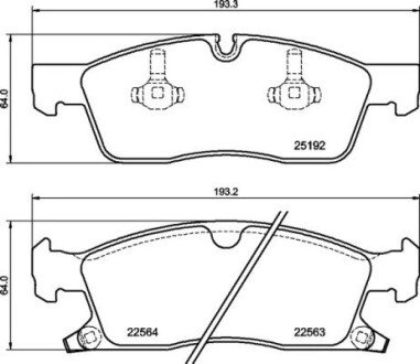 Тормозні (гальмівні) колодки brembo P37 027