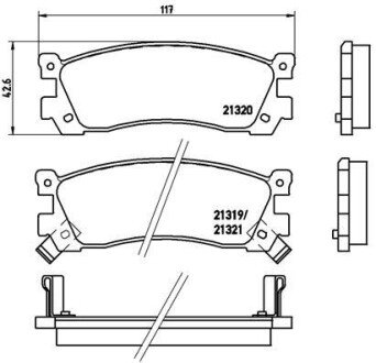 Тормозные колодки brembo P49 025