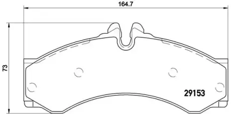 Тормозные колодки brembo P50 028