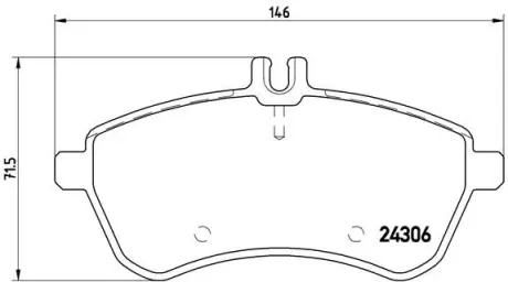 Тормозні (гальмівні) колодки Brembo P50070