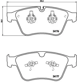 Тормозные колодки brembo P50 105