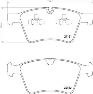 Тормозні (гальмівні) колодки brembo P50115 на Мерседес M-Class w164