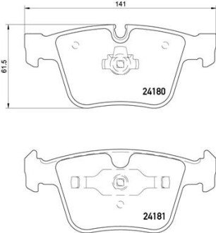 Тормозні (гальмівні) колодки brembo P50 116 на Мерседес R-Class w251