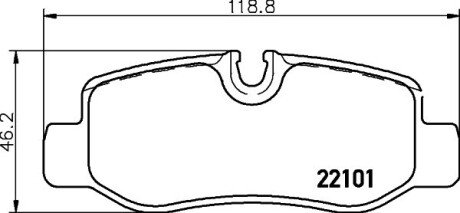 Тормозні (гальмівні) колодки brembo P50 126 на Мерседес Vito w447