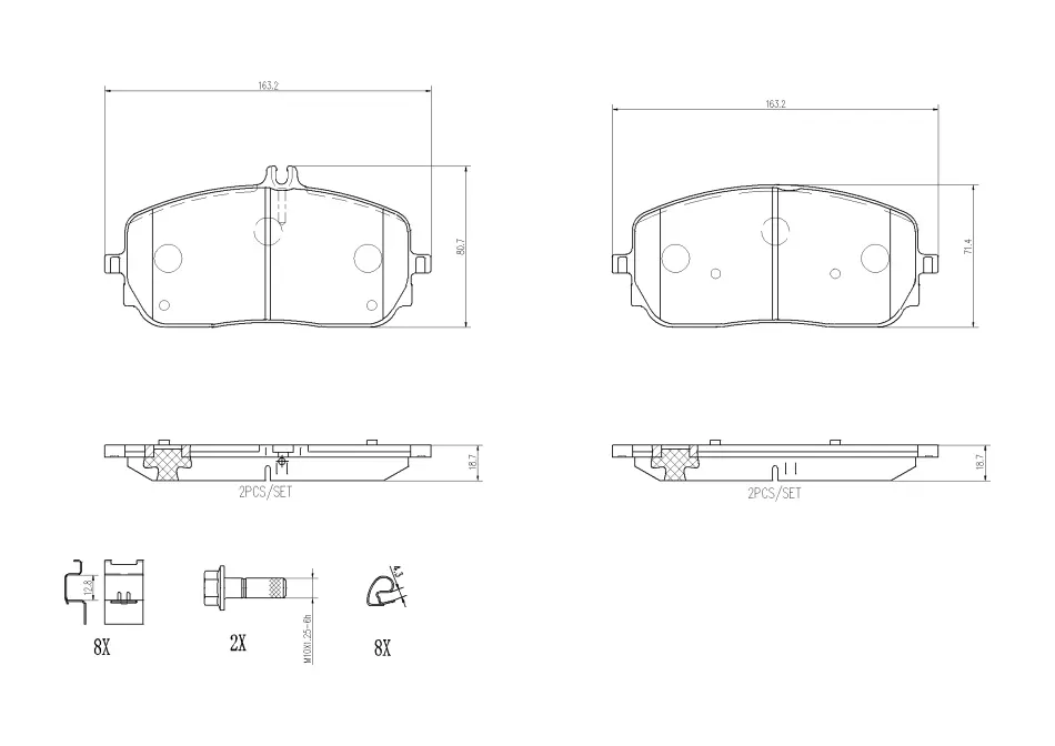 Тормозні (гальмівні) колодки Brembo P50 152 (фото 1)