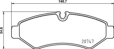 Тормозні (гальмівні) колодки brembo P50 155