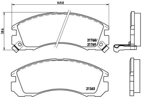 Тормозные колодки brembo P54 017X на Митсубиси Pajero sport