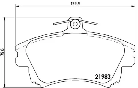 Тормозні (гальмівні) колодки brembo P54036 Митсубиси Colt