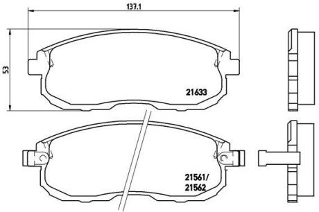 Тормозные колодки brembo P56021 на Ниссан Teana j31