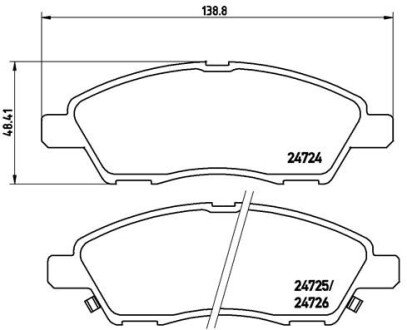 Тормозні (гальмівні) колодки brembo P56 070