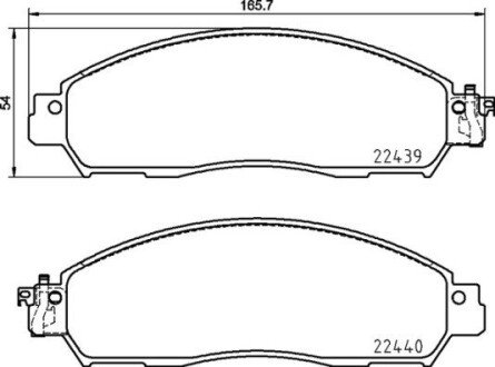 Тормозні (гальмівні) колодки brembo P56 120