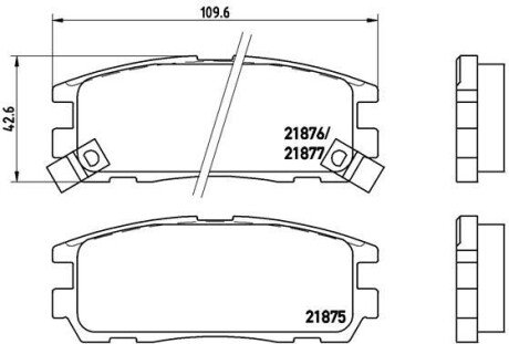 Тормозні (гальмівні) колодки brembo P59021