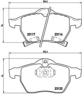 Тормозные колодки brembo P59 048 на Опель Астра g