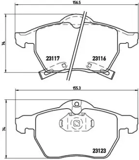 Тормозные колодки brembo P59 048