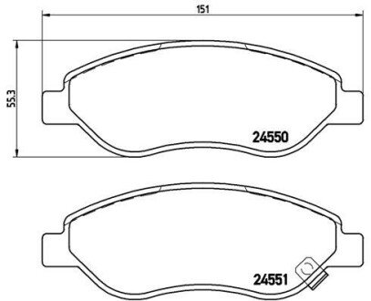 Тормозные колодки brembo P59 053