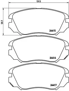 Тормозные колодки brembo P59 054