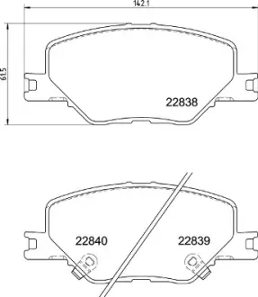Тормозні (гальмівні) колодки Brembo P59096