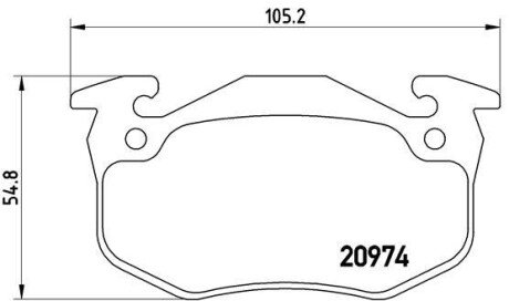 Тормозные колодки brembo P61 032