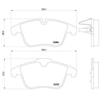Тормозні (гальмівні) колодки brembo P61106