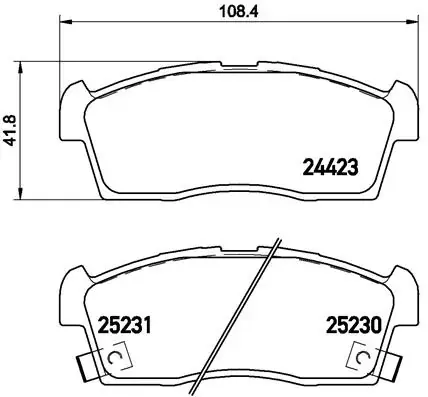 Тормозні (гальмівні) колодки Brembo P61108 (фото 1)