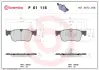 Тормозные колодки brembo P61 116