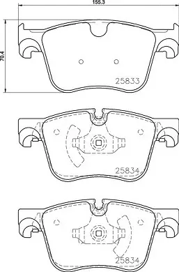 Тормозні (гальмівні) колодки Brembo P 61 127 (фото 1)