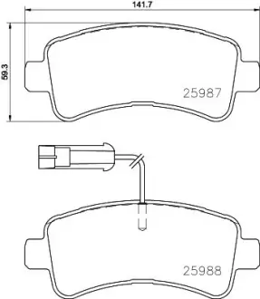 Тормозные колодки brembo P61 130