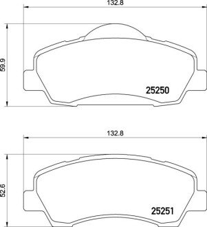 Тормозные колодки brembo P61 138