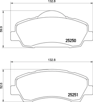 Тормозні (гальмівні) колодки Brembo P61 138