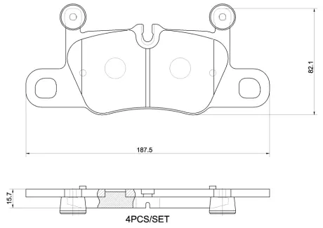 Тормозні (гальмівні) колодки Brembo P65 044