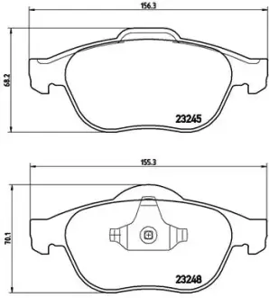 Тормозные колодки brembo P68 032