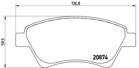 Тормозные колодки brembo P68 034 на Рено Сценик 2