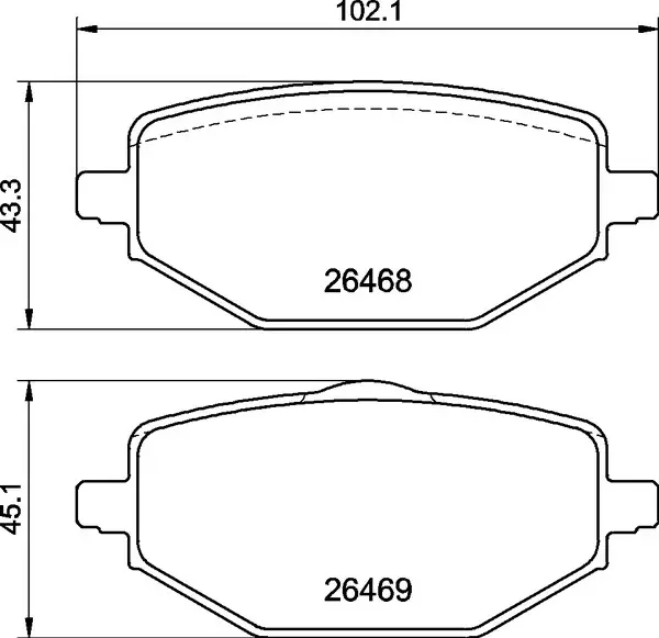 Тормозные колодки brembo P68 076