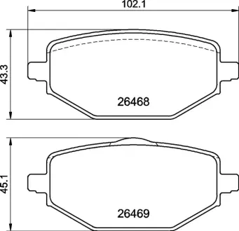 Тормозні (гальмівні) колодки Brembo P68 076