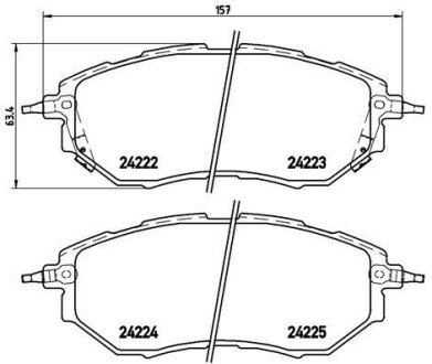 Тормозні (гальмівні) колодки brembo P 78 017X на Субару Трибека б9