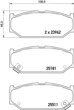 Тормозные колодки brembo P79 031