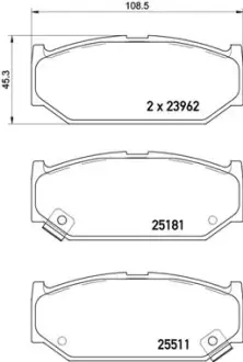 Тормозные колодки brembo P79 031