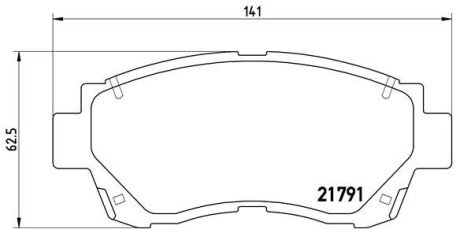 Тормозні (гальмівні) колодки brembo P83 027 на Тойота Марк 2 90