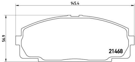 Тормозні (гальмівні) колодки brembo P83 092 на Тойота Хайс