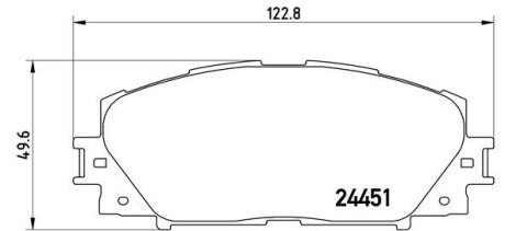 Тормозні (гальмівні) колодки brembo P83106 на Тойота Приус