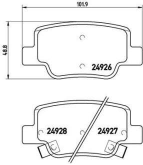 Тормозні (гальмівні) колодки brembo P83114