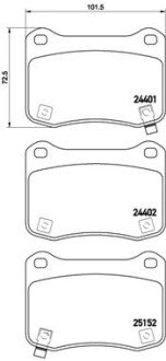 Тормозные колодки brembo P83 134