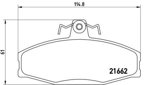 Тормозні (гальмівні) колодки brembo P85022