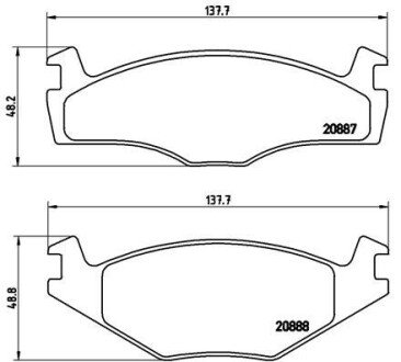 Тормозні (гальмівні) колодки brembo P85 024