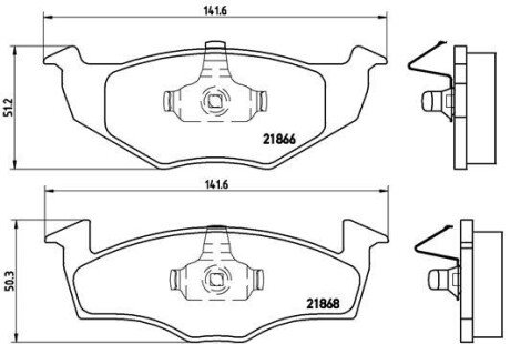 Тормозні (гальмівні) колодки brembo P85 031 на Сеат Толедо 1