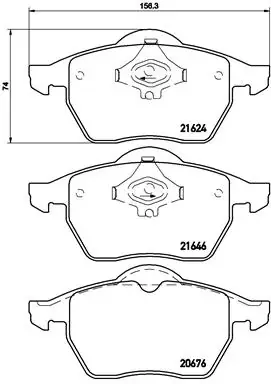 Тормозні (гальмівні) колодки Brembo P85 036 (фото 1)
